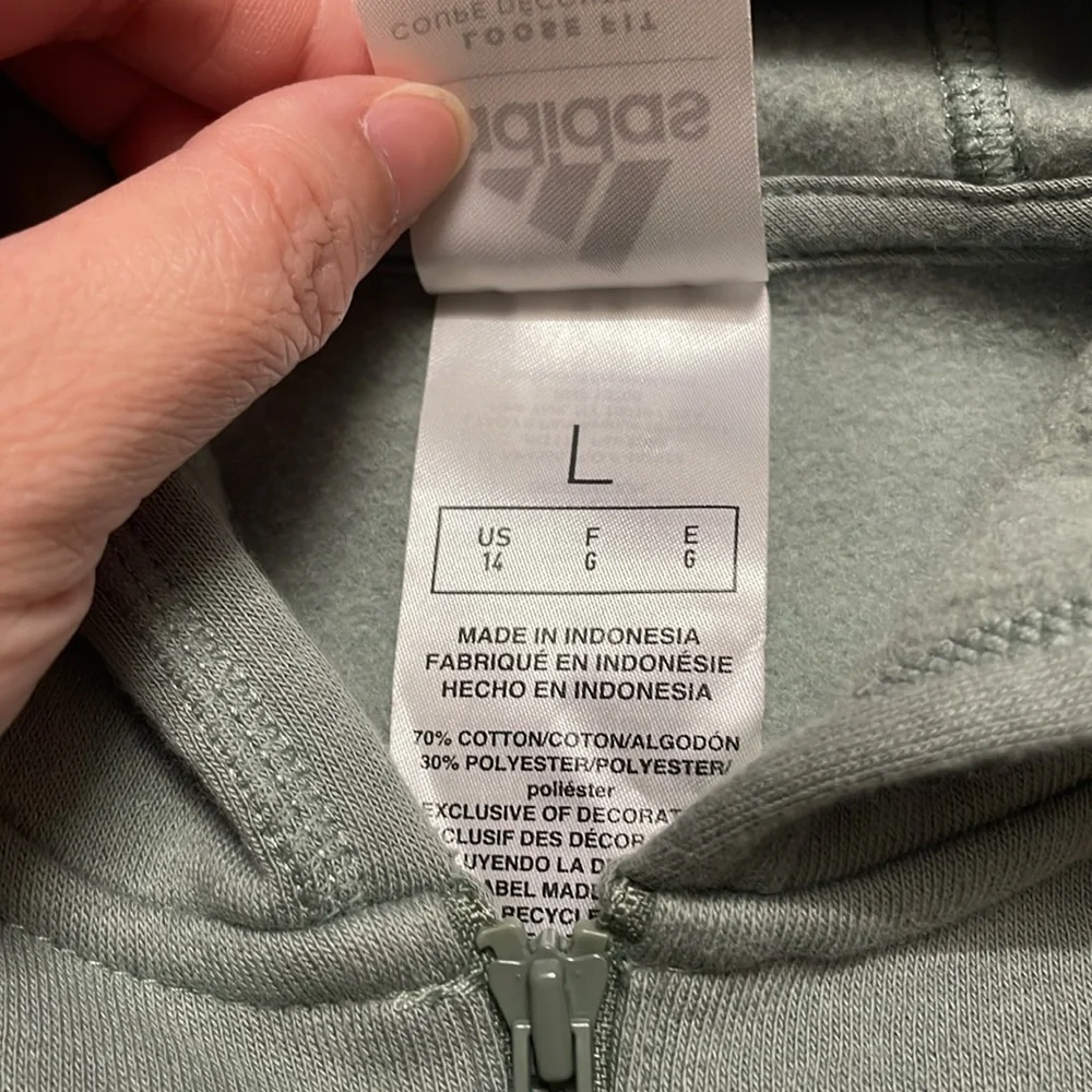 Adidas Kids Green Hoodie( size:L 14) - Picture 5 of 8